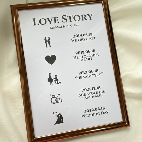 ウェルカムスペース　ウェルカムボード　love story ①