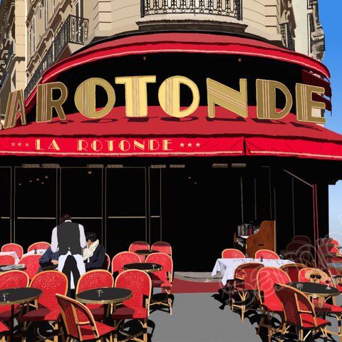 🐶旅 パリの老舗カフェ、ラ・ロトンド (ヨーロッパの街角シリーズ23)