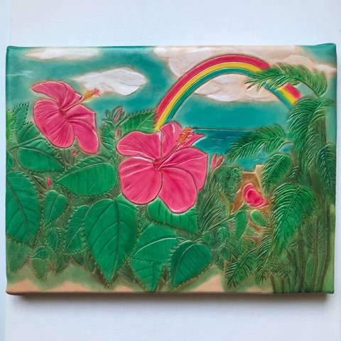 Hibiscus&Sky～Painting