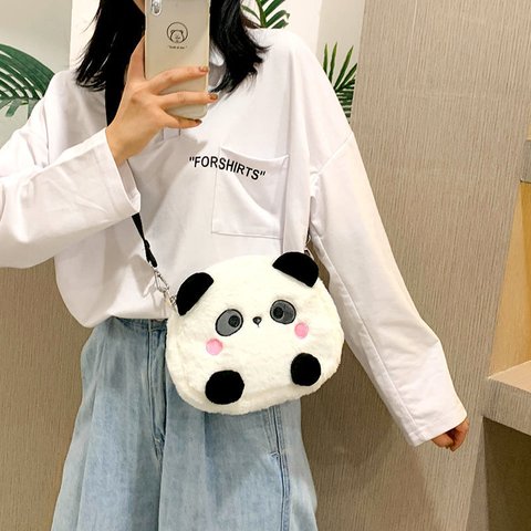 Panda パンダ ショルダーバッグ パンダ柄  肩掛けバッグ 学生手袋 かわいい 中国のパンダ