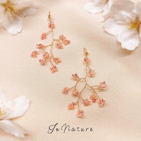 春 - 揺れる桜 ピアス・イヤリング