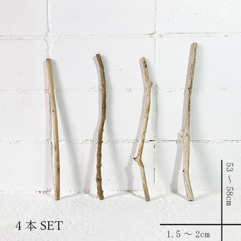 流木棒 51cm～    boc0260 4本セット