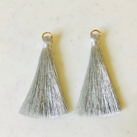 Silver 77mm Long Tassel