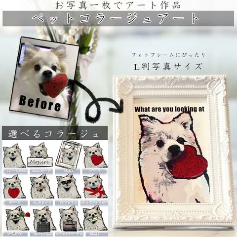 ペットデザインアートポストカード オリジナル ペットグッズ 猫 犬 