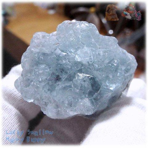 ✅ 大きめ 動画あり 秘蔵品 宝石質 特殊カラー アクアマリンブルー ブルーフローライト 結晶 蛍石 原石 No.4712