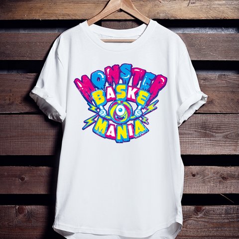 バスケTシャツ「MONSTER BASKE MANIA」