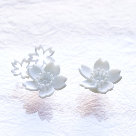 さくら咲くS-mini・ピアス #3Dprint accessories