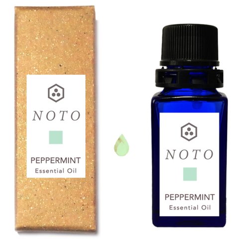 NOTO ペパーミント精油10ml　日本国産の容器入りアロマオイル