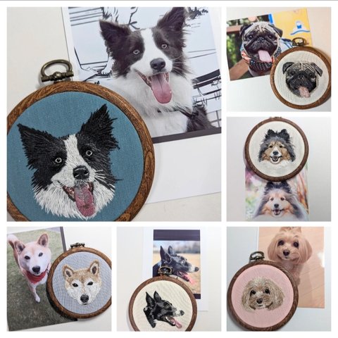 いぬ　犬　うちの子似顔絵刺繍