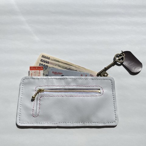 本革厚さ0.6cm超薄型長財布 (白)