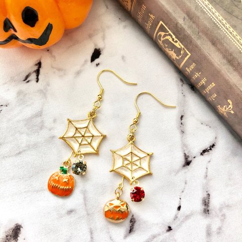 ハロウィンカボチャ ピアス イヤリング