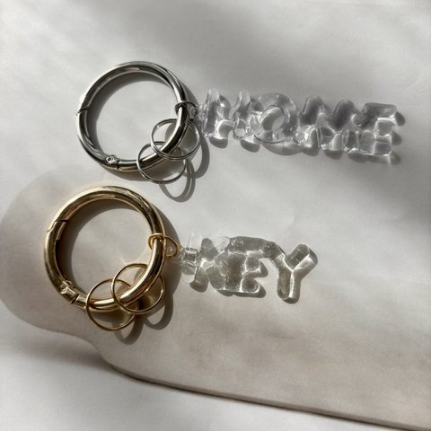 【新作】letter key ring／キーリング ストラップ キーホルダー 名入れ