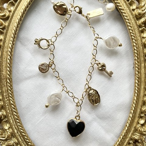 Charm bracelet ブラック