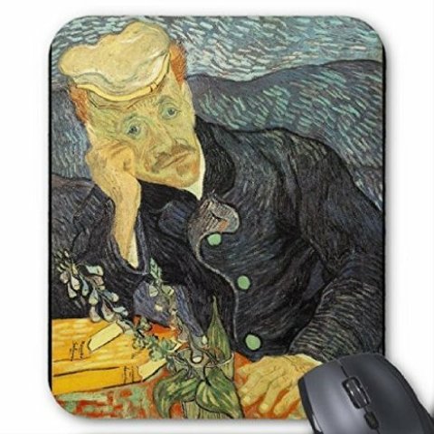 フィンセント・ファン・ゴッホ『 医師ガシェの肖像 』のマウスパッド：フォトパッド（世界の名画シリーズ）