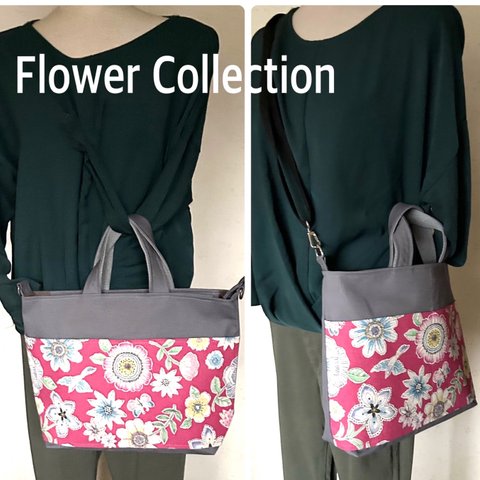 Flower Collectionキャンバス&北欧花柄☆2wayバッグ