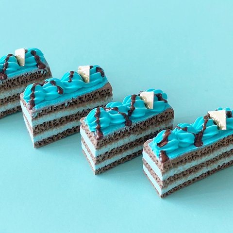 ミニチュア 長方形チョコミントケーキ