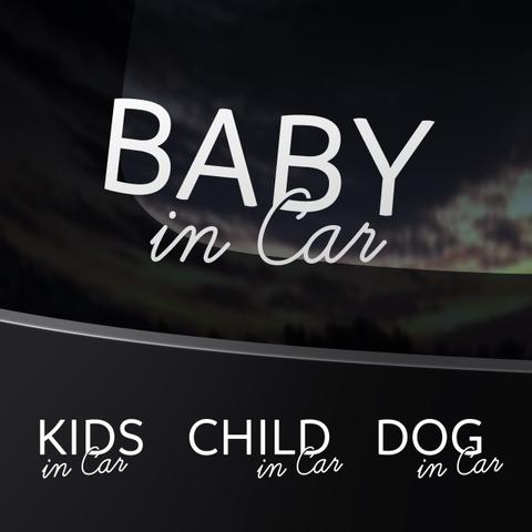 BABY in Car - シンプル【車用ステッカー・ベビーインカー、キッズ、チャイルド】