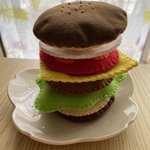 【再販】フェルトおままごと　🍔ハンバーガー🍔