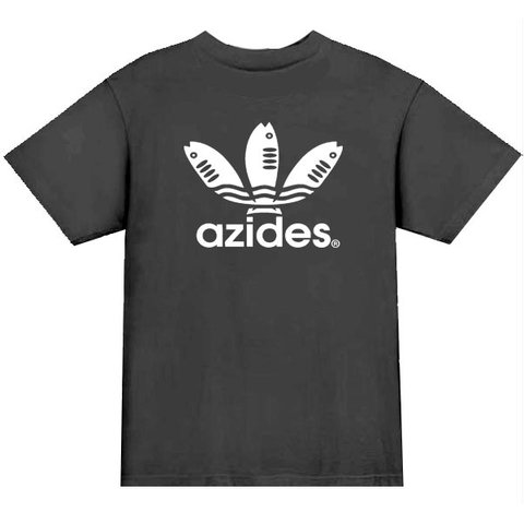 ［azides］バックプリント アジデスノーマルカラー 半袖Tシャツ 