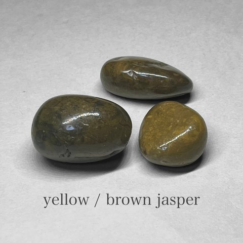 yellow・brown jasper tumble / イエロー・ブラウンジャスパータンブル ( 3個セット )