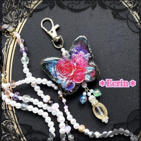 butterfly×Rose　バッグチャーム