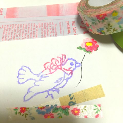 Bird 消しゴムはんこ