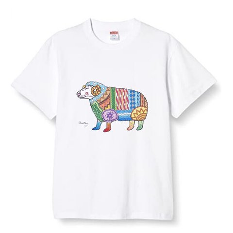 カラフルパターンアートＴシャツ『羊』 Sheep