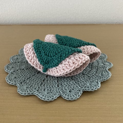 編み物桜餅