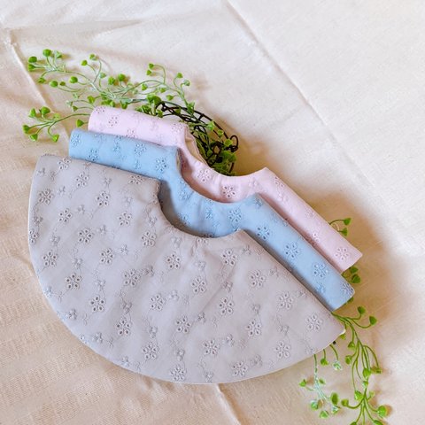 カラー 刺繍 レース 360℃ スタイ