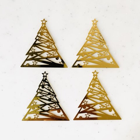 Gold Christmas Tree Pendant Tops