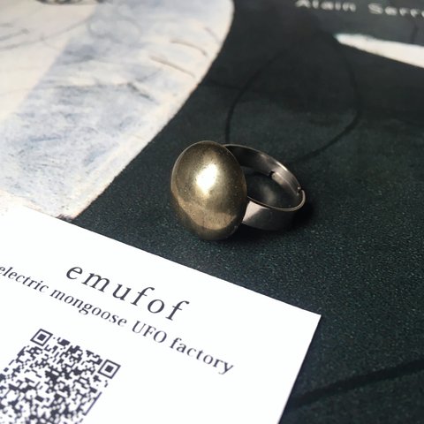 ◯pyrite ring パイライト ステンレスリング  サイズフリー