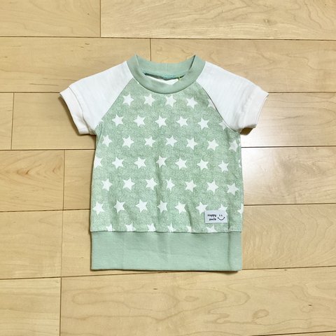 70サイズ　ラグランTシャツ　スターグリーン　