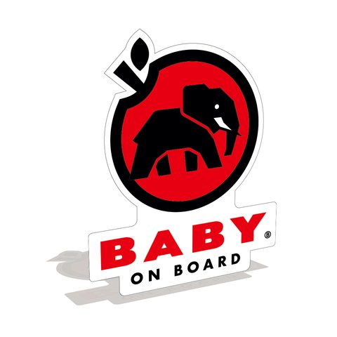 【マグネット】BABY ON BOARD カーマグネット アウトドア 子象 ベビーインカー