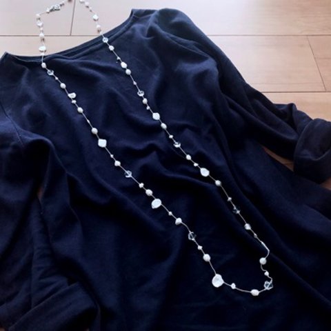  long long pearl necklace[nc1185]
