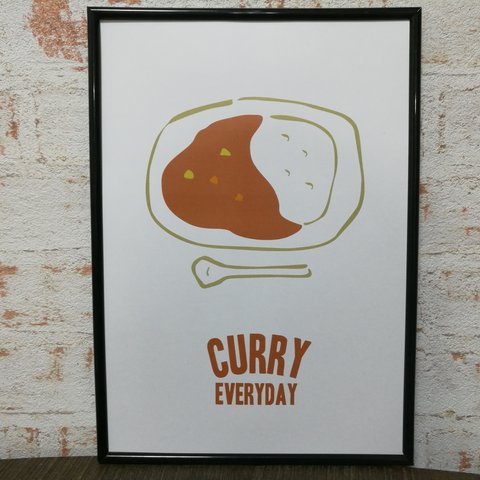 アートポスター　CURRY EVERYDAY.