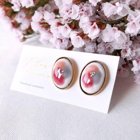 七宝焼 Viola♡ピアス～pink～