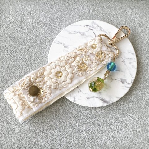 インド刺繍リボンのなんでもホルダー　ロング