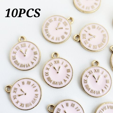 【2/23 発売】10個 時計 アリス スチパン メタルチャーム チャーム パーツ/ピンク ライトゴールド（C2-554） ハンドメイド 素材 Gothic 材料 時間