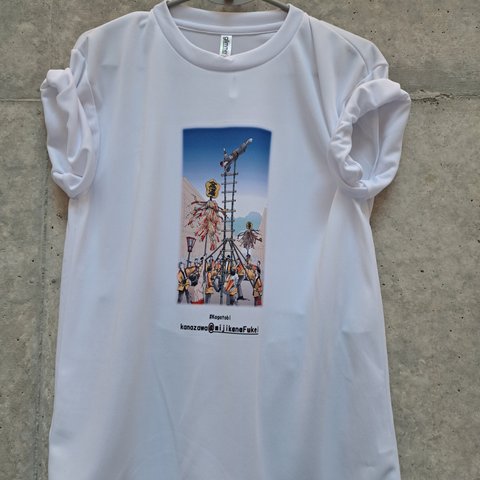 手描き風景スケッチTシャツ（金沢・加賀鳶）