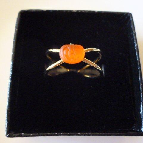  vintage Jack-o-lantern ring gold