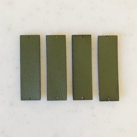 Green Leather Rectangle Connector