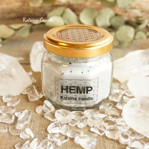 麻炭＆水晶☆HEMP CANDLE ～イヤシロチ～