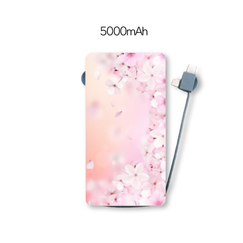 桜96 Qi対応ケーブル収納型モバイルバッテリー