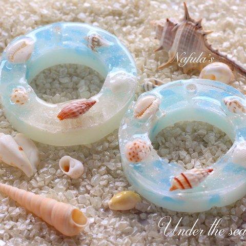 【夏季限定商品】Under the sea アロマワックスサシェ　夏　海　貝殻