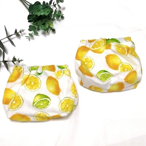 パックンポーチ マチ付き レモン🍋 白地