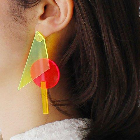 SUN  jewelry：ピアス / イヤリング（ピンク・イエロー・オレンジ）アクセサリー・アクリル