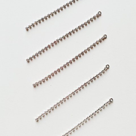 ◎再入荷◎✔︎【6pcs silver #6-20】ビジュストレートタッセル/タッセル/ビジュ／綺麗め/キラキラ/一連