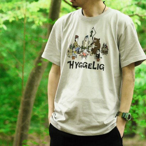 ONO5s × HYGGELIG 焚き火 キャンプファイヤー Tシャツ ソトアソビ アウトドア H502