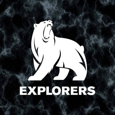 送料無料★BEAR EXPLORERS クマ探検家◆15×15cm◆カッティングステッカー 超防水 UVカット 屋外使用可【C049】