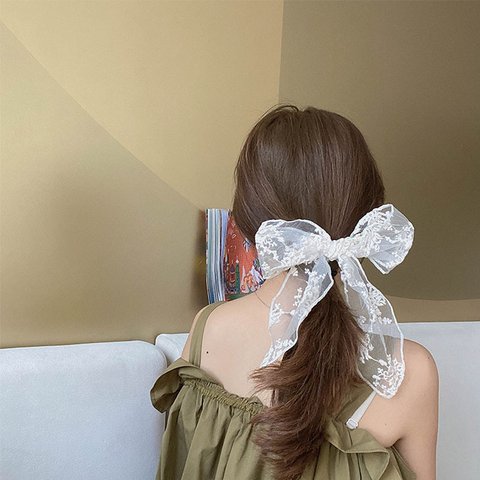 【在庫処分 限定セール￥399】韓国ファッション 　リボンヘアゴム ヘアアクセサリー　-7108